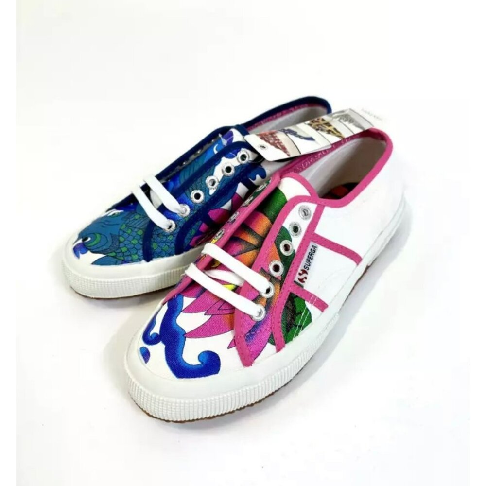Superga Unisex 2750 Koi Print Oxford Shoe Size 9.5 Ladies and 8 Men’s
